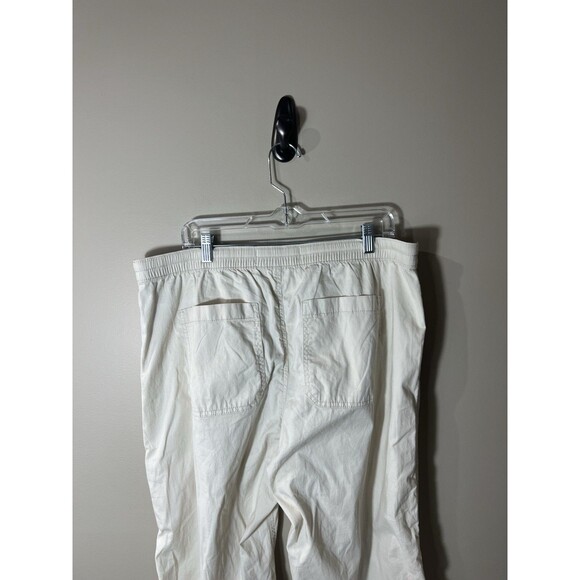Hollister Adjustable Rise Parachute Baggy Utility Pants Cream Y2K Men XL NEW - Picture 10 of 13